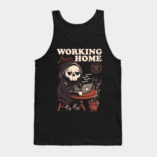 Working From Home - Creepy Skull Gift Tank Top